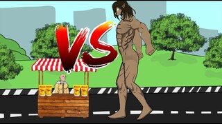 Saitama vs Eren Attack on titan parody