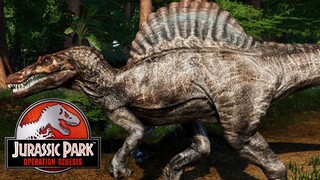 2 JPOG T-Rex & 2 JPOG Spinosaurus Breakout & Fight - Jurassic World Evolution Mods (4K 60FPS)