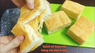 BÁNH MÌ - Cách làm Bánh Mì Kẹp Chà Bông Sốt Dầu Trứng mềm xốp, thơm ngon! | Tra My Cooking