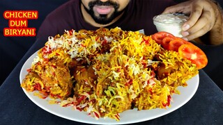 HYDERABADI CHICKEN DUM BIRYANI, YOGURT and SALAD ASMR MUKBANG EATING SHOW | BIG BITES | #LiveToEATT