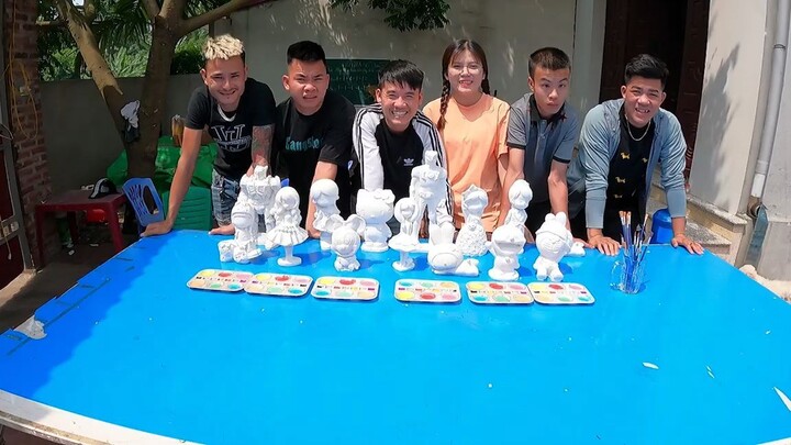 Hưng Troll _ Cuộc Thi Tô Tượng Thắng Nhận 5 Triệu - Ai Tô Tượng Màu Đẹp Nhất
