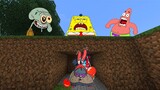 Mr. Krabs vs 3 Hunters | Spongebob minecraft