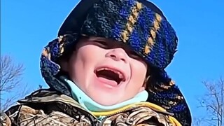 Father and son even sound exactly alike when they laugh—there's no doubt they're related!