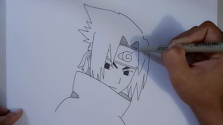 5 MENIT MENGGAMBAR SASUKE