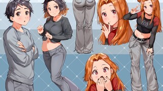 The boy turned into an orange-haired girl