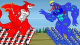 EVOLUTION of RAINBOW FRIENDS vs RED SHARKZILLA | Roblox Rainbow Friends vs Godzilla Animation