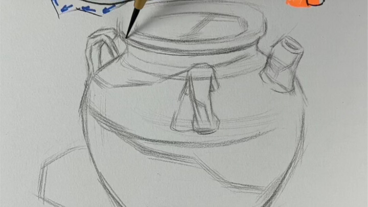 [Still Life Sketch] Hatching on a Jar