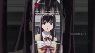 She saw those blue flames but when she got back,there was no trace of fire 😯 #anime #shorts