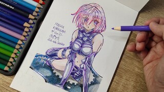 Drawing Mashu Kyrielight from Fate Grand Order 【FGO】