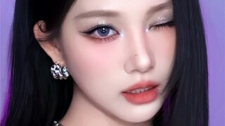 Ning Yizhuo's makeup tutorial is here 💙 Let's learn how to recreate the cool, feline-style girl grou