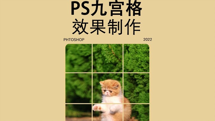 هل يمكنك عمل تأثير شبكة مكونة من تسعة مربعات مثل هذا؟