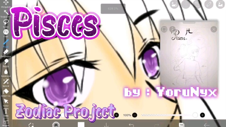 [YORUNYX]  ZODIAC PROJECT - Pisces 🐋🐬🐟 re-draw