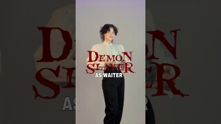 Demon Slayer As Waiter #anime #cosplay #demonslayer