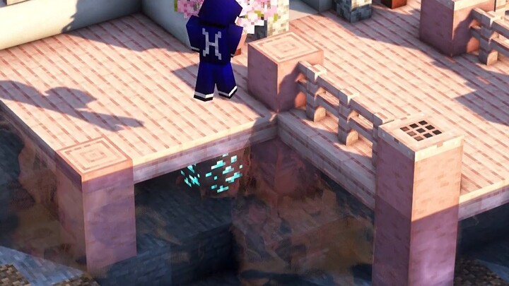 河边建造樱花屋