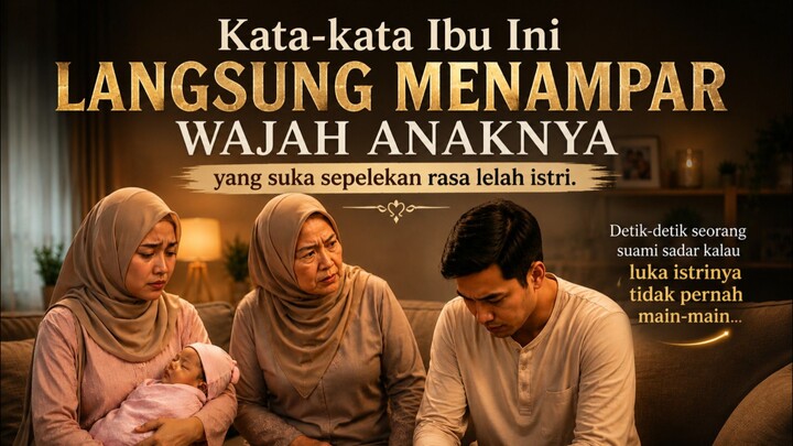 Kata-kata ibu ini langsung menampar wajah anaknya yang suka sepelekan rasa lelah istri.