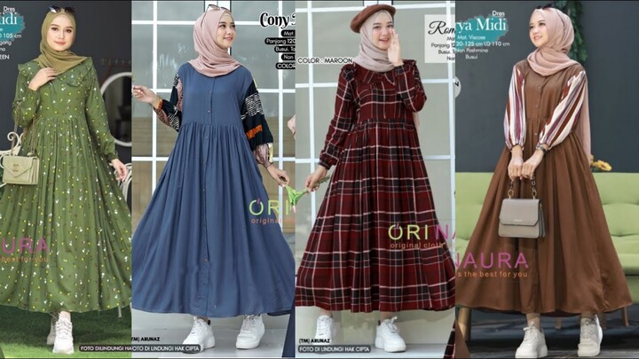 39 MODEL GAMIS LONG TUNIC/ LONG TUNIK TERBARU 2022 // GAMIS MIDI DRESS