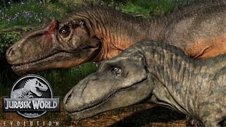 2 Allosaurus & 2 Daspletosaurus Breakout & Fight - Jurassic World Evolution Mods (4K 60FPS)
