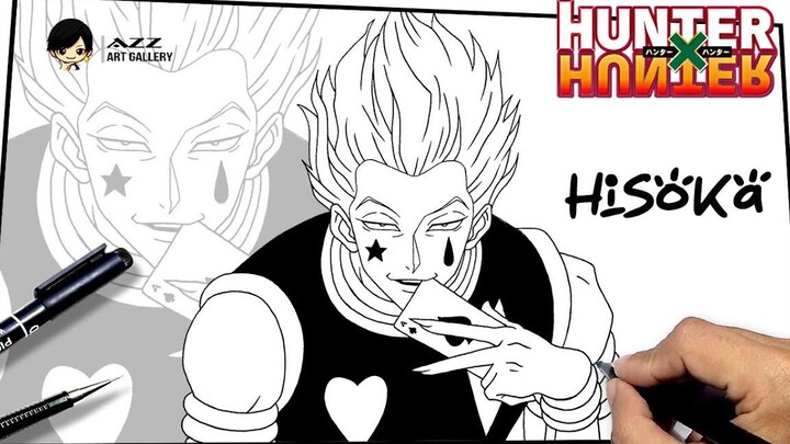 วิธีการวาด Hisoka จาก Hunter x Hunter