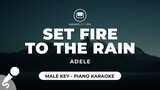 Set Fire To The Rain - Adele (Male Key - Piano Karaoke)