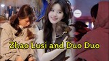 Zhao Lusi and Duo Duo(her recently adopted puppy)
