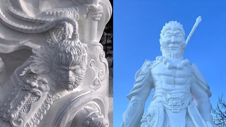 Patung salju “Hei Wukong” versi Jiamusi justru viral karena dianggap jelek; pihak objek wisata menan