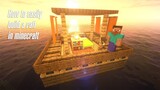 How to make a raft above the sea in Minecraft