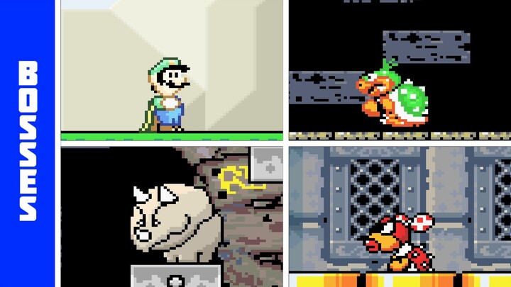 Super Mario World Super Mario Advance 2 (GBA) - All Bosses