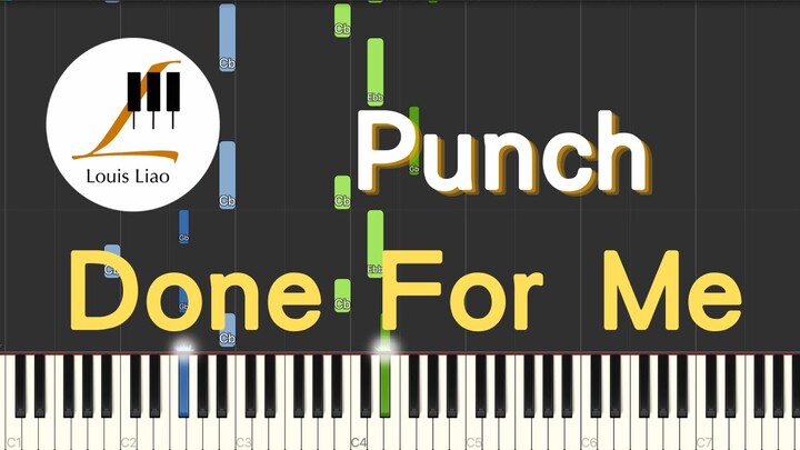 Punch 펀치 Done For Me 韓劇 德魯納酒店 Hotel Del Luna OST P12 鋼琴教學 Synthesia 琴譜