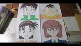 Detective boys from (DETECTIVE CONAN) anime drawing torturial