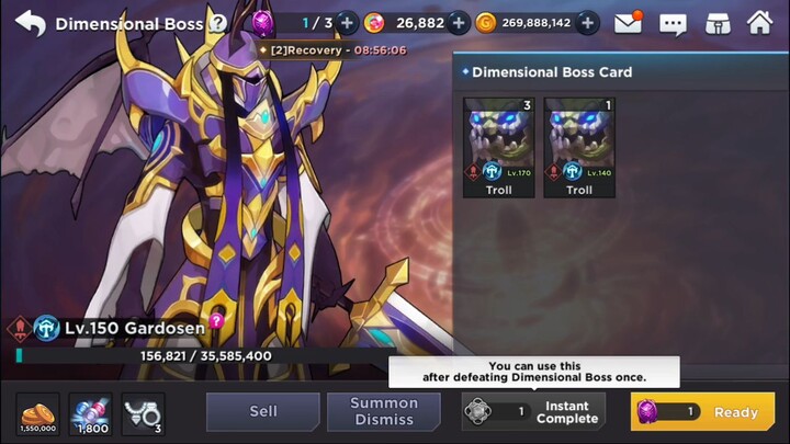 Grandchase killing Gardosen lvl 150 by my lowbie LU part 2