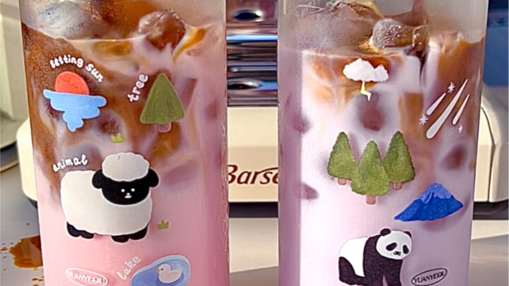 Latte Berry | Merah Muda Gadis + Ungu Romantis, Level Tinggi Kopi Buah yang Tak Terbantahkan