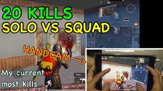 IPAD MINI 5 - Solo vs Squad | Got my most kills today | PUBG MOBILE | 4 Finger Claw Handcam