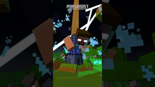 Noob vs Pro vs Hacker Clutches! - Minecraft Animation #shorts