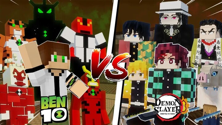 ถ้า Ben 10 vs ดาบพิฆาตอสูร ใครจะชนะกันแน่? | Minecraft สังเวียนไยบะ [ตอนพิเศษ]