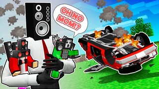 CAR accident TRAGEDY in FAMILY of JJ and MIKEY! TV WOMAN R.I.P in Minecraft - Maizen