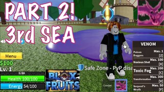 Noob LVL1 gets VENOM FRUIT reach 3rd SEA(700-1500) in BLOX FRUITS