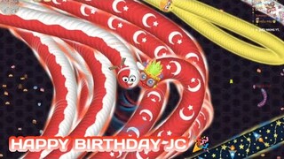 Wormate.io Happy Birthday JC of WA-CA | From [WK] Clan | Epic JC Skin Moments and Awesome Gameplay