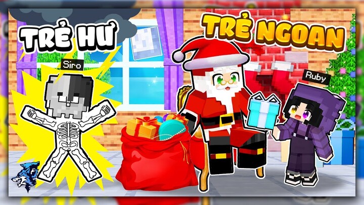 Minecraft nhưng Santa Sẽ Tặng Quà Cho Bạn Mỗi Phút? Siro Trẻ Hư Và Noob Ruby Trẻ Ngoan