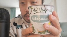 ASMR EATING COCONUT YOGHURT & AIR TRACING