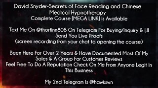 [60$]David Snyder-Secrets of Face Reading and Chinese Medical Hypnotherapy Course Download