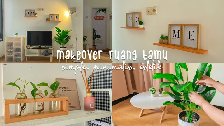 makeover ruang tamu & ruang tv pake lantai vinyl TACO ✨ simple, minimalis dan estetik
