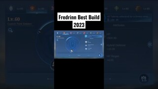 FREDRINN BEST BUILD 2023 | TOP 1 GLOBAL FREDRINN BUILD | #shorts #mlbb #mobilelegends