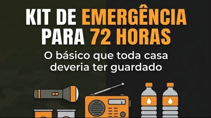 KIT DE EMERGÊNCIA PARA 72 HORAS