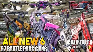 ALL 6 NEW Season 7 Battle Pass Guns GAMEPLAY | Season 7 Call of Duty Mobile Battle Pass Weapons/Guns
