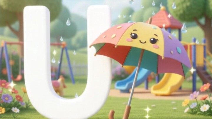 ABC Alphabet Song for Kids 🔤 | U for Umbrella, V for Violin, W for Whale, X for Xylophone ☂️🎻🐋🎵