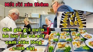 Chả giò gỏi cuốn bò lúc lắc cá sốt cam xiêu lòng khách Pháp/hết rồi xin thêm l/Cuộc sống pháp/ẩmthực