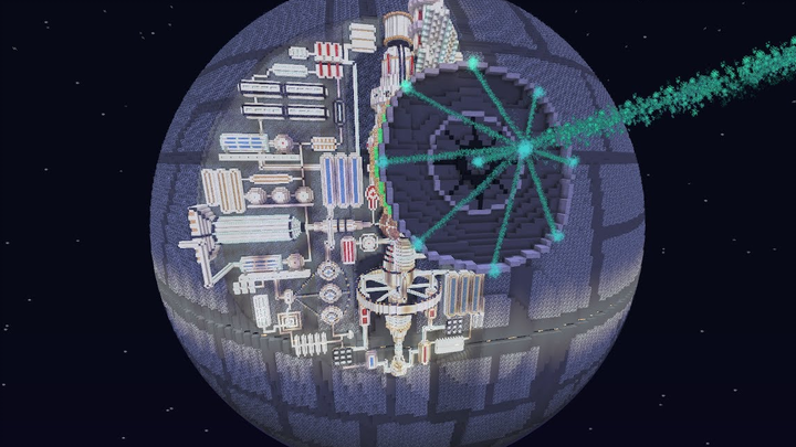 หนุ่มต่างชาติสร้างดาวมรณะในมายคราฟ แถมยิงได้ด้วย!!