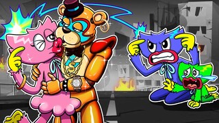 [FNaF Animation] Rich Freddy Vs Poor Huggy Wuggy -Kissy Missy Telepathy-Sad Story- |SLIME CAT