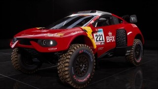 Car Prodrive Hunter T1+ in Dakar Desert Rally. Bahrain raid xtreme