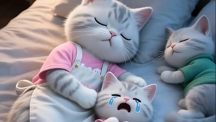 กลางดึกคุณแม่แมวต้องเลี้ยงลูกคนเดียวไม่ง่าย โปรดใจดีกับเธอหน่อยนะคะ